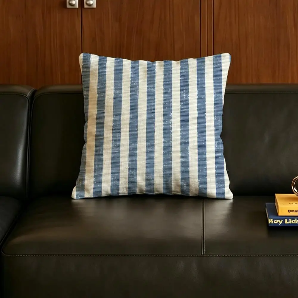 S-StripesS Cushion Cover Natural Linen Pillowcase Set, All-in-One Decor for Sofa, Bedroom & Chair