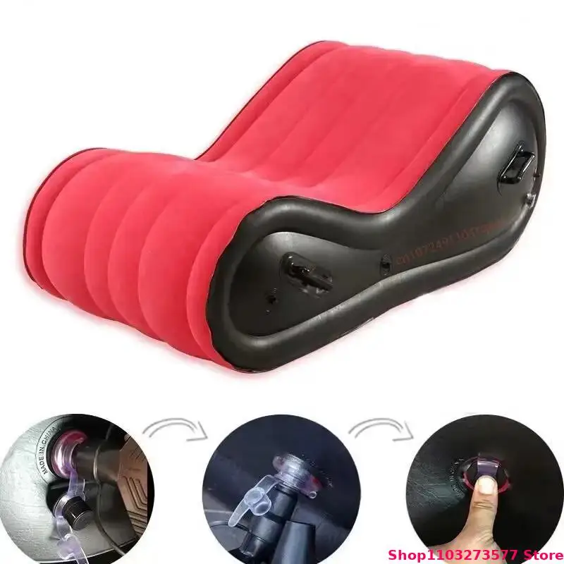 Family Outdoor Garden Furniture Minimalist Modern Folding Sofa Portable Inflatable Sofa Travel Beach Camping Bed Pillow