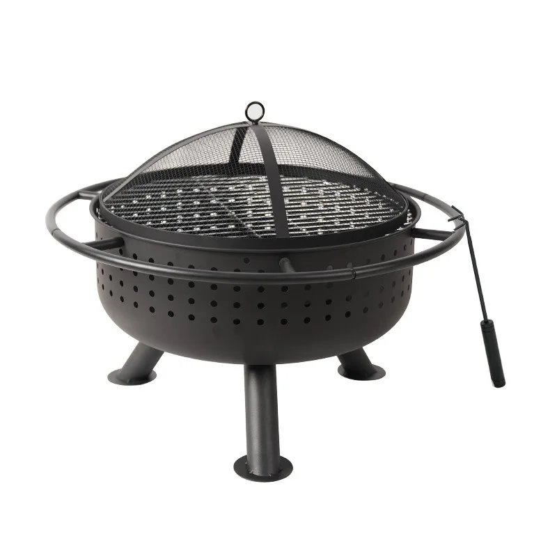 Multifunctional Charcoal Fire Pit Outdoor Patio Roaster Stove Household BBQ Grill for Tea Boiling & Barbecue