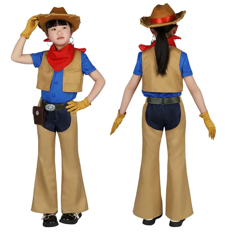 

ff34Swordsman Peach Cosplay Kids Girls Cute Cowboy Role Play Anime Game Showtime Costume Child Roleplay Fancy Dress Up Party Clo
