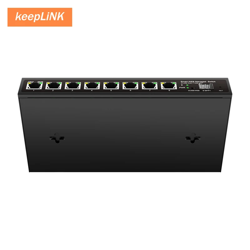 KeepLiNK 9-Port Multi-Gigabit Managed Switch with 8-2.5Gbps and 1-10Gb SFP+ Uplink