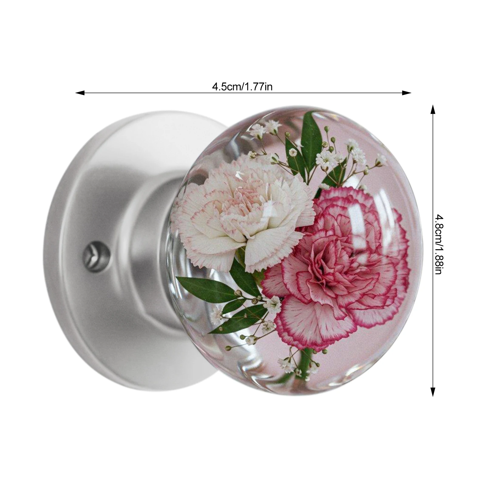 Vintage Floral Resin Cabinet Knobs Flower Designs Cabinet Closet Handle Knobs for Cabinets Cupboard Kitchen Use
