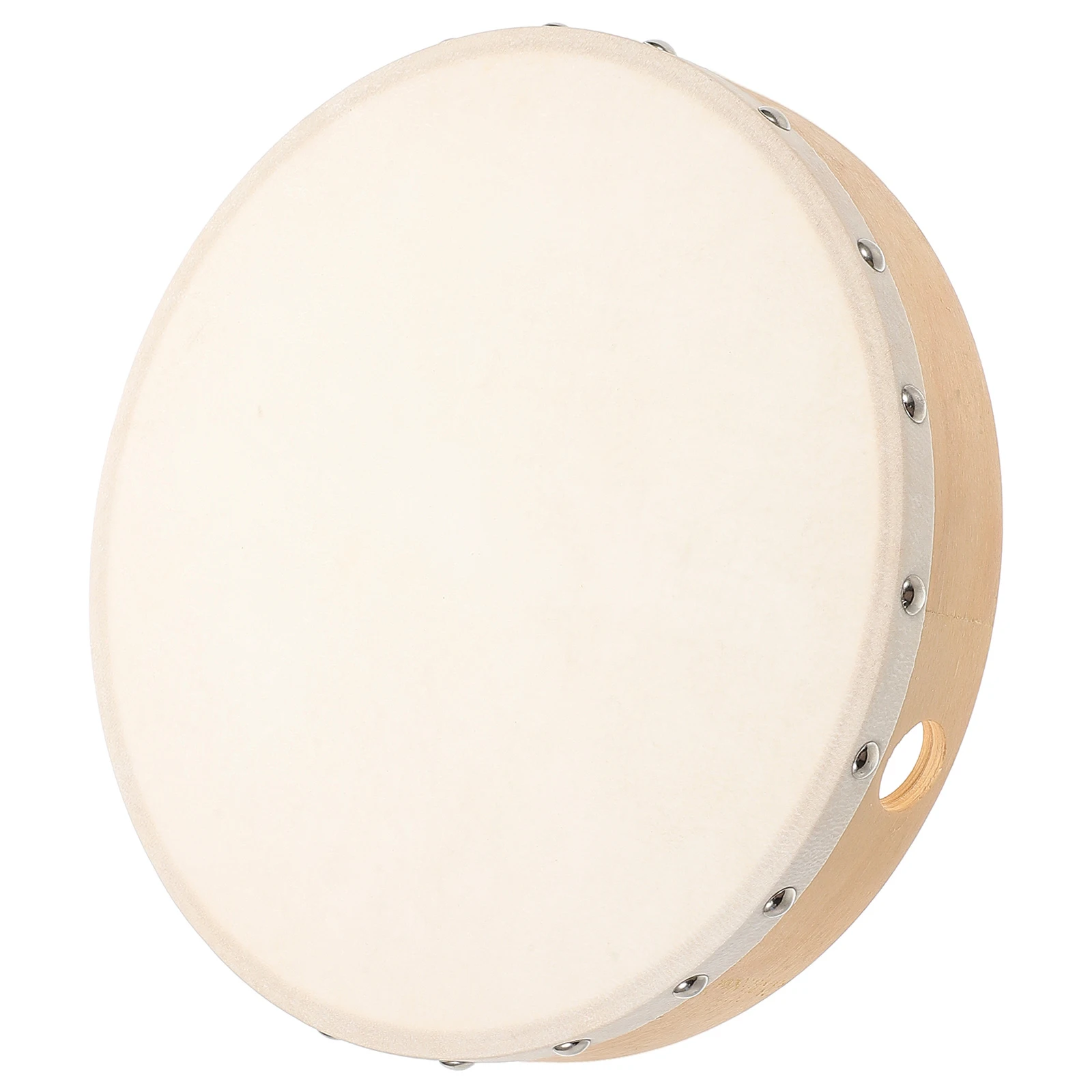 

Hand Drum Sheepskin Bubble Nail Design Traditional Wooden Frame Ideal Music Education for Beginners Singing Dancing