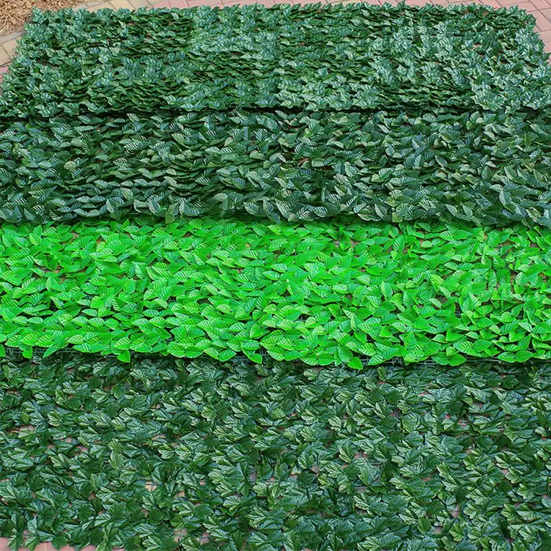 Artificial Fence Leaf Fence Ivy Evergreen Hedge False Leaf Privacy Screen Faux Fencing Panel Outdoor Backyard Balcony Decoration