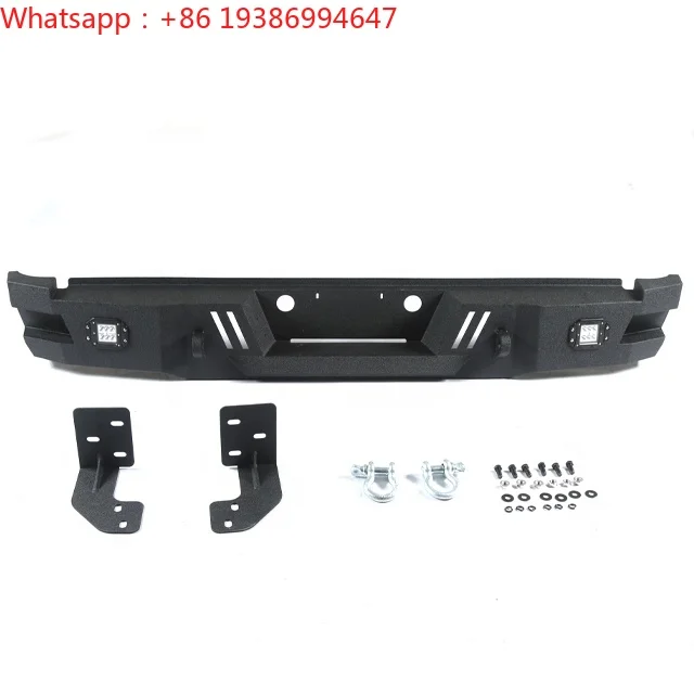 For Heavy Duty LED Rear Bumper 2x LED Lights D-Rings New Condition Black Screw-On Facelift Style Fits F-250 F-350 11-16 Tow Hook