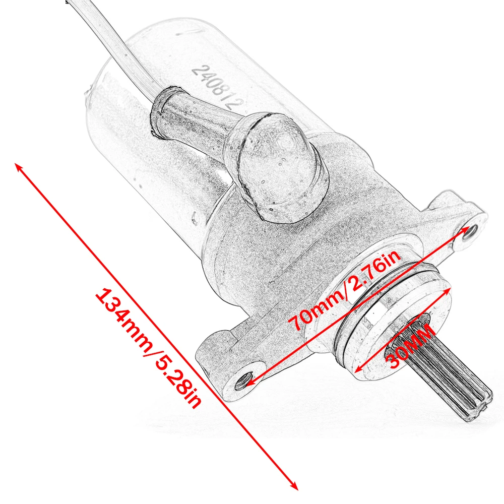 Starter Motor For Yamaha YFM 50 80 100 Raptor Grizzly Badger Champ Moto-4 55X-81800-51 / YFM80U YFM50 YFM80 YFM100