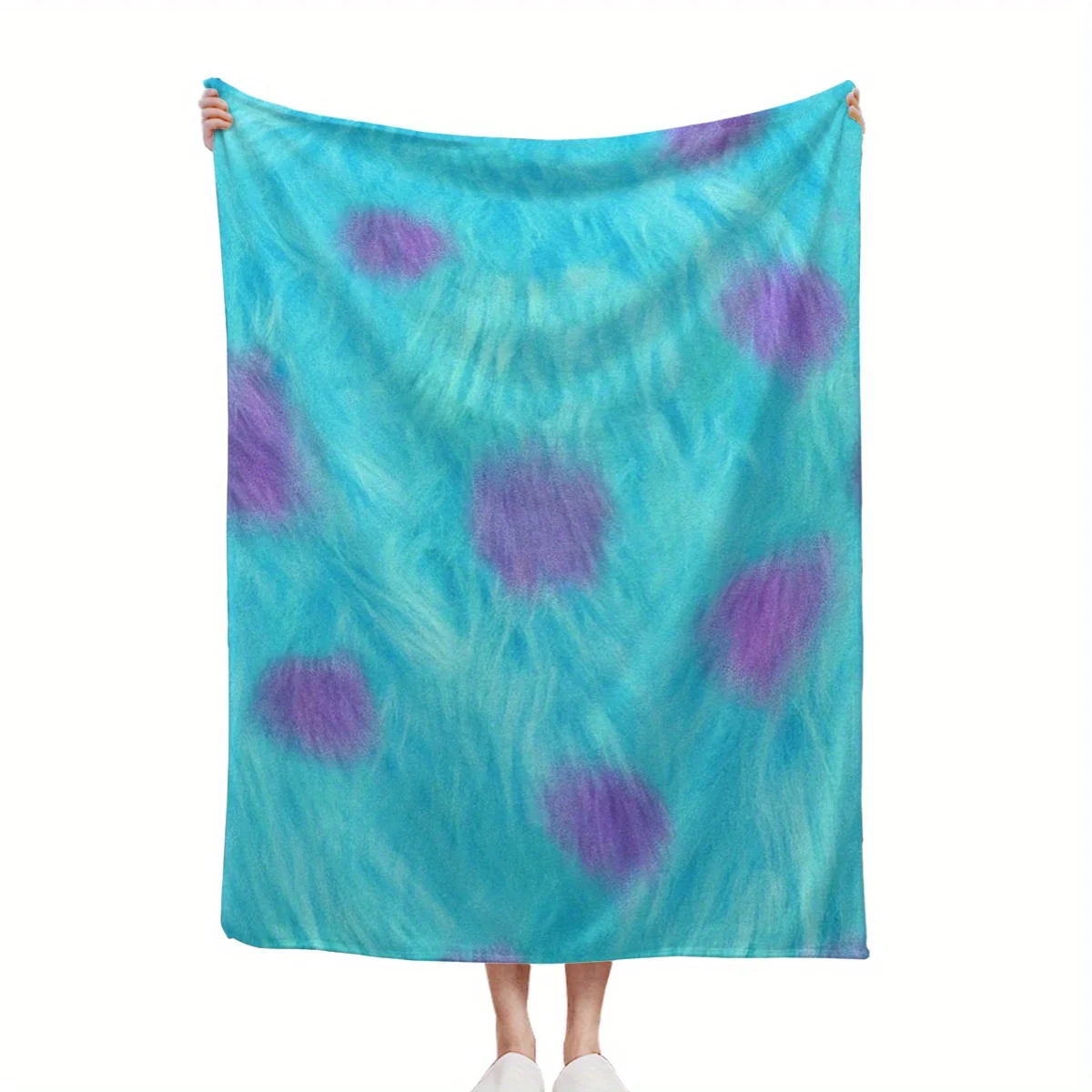 Manta de Franela Monsters Inc, Suave y Cálida para Todas las Estaciones, con Estampado Vibrante de Personajes, para Cama, Sofá y Camping