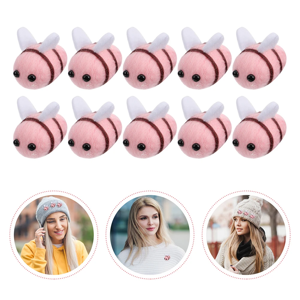 

25pcs Wool Felt Bee Craft Accessories for DIY Baby Room Decorations Hair Clips Costume Party Wall Decor wool felt bee ball