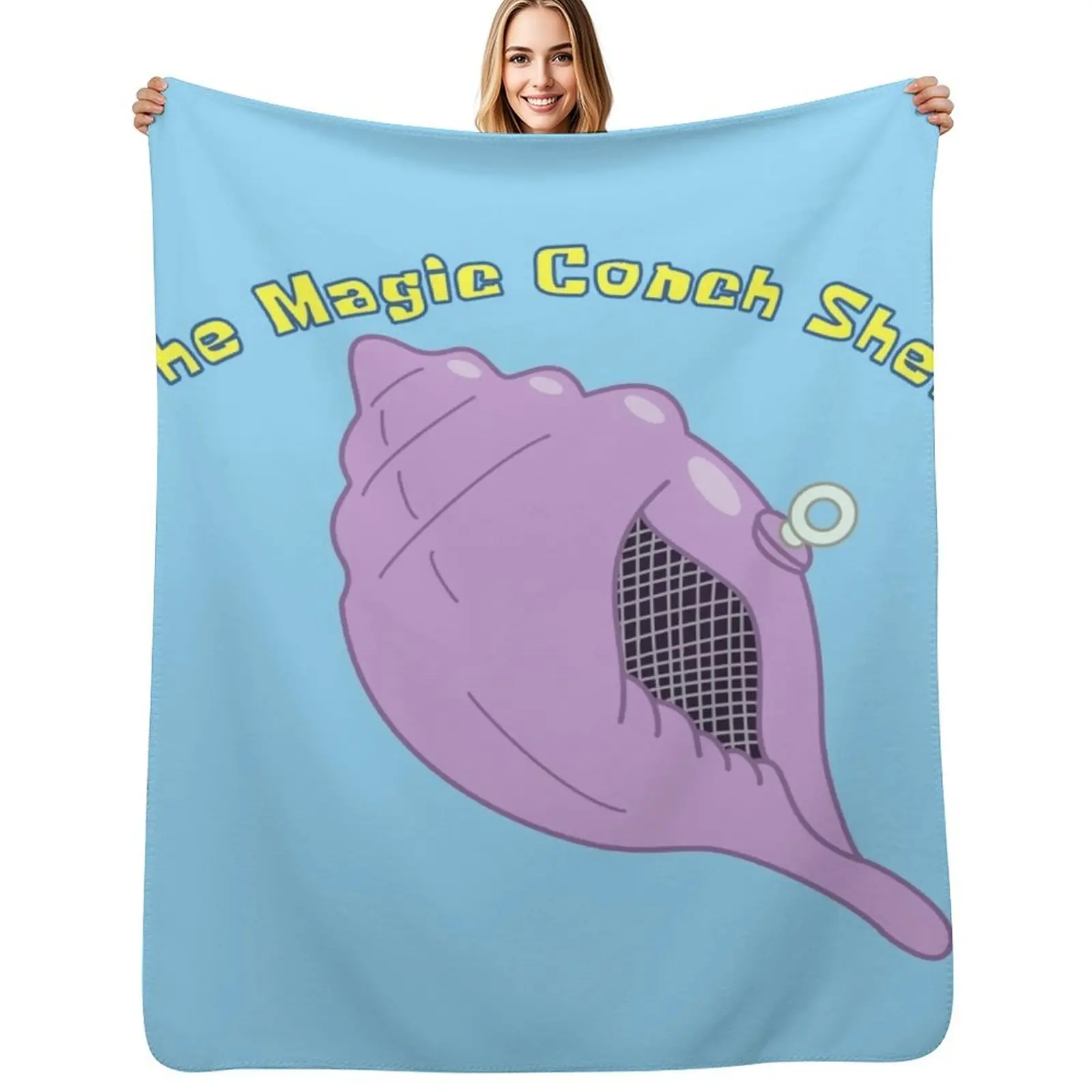 The Magic Conch Shell Throw Blanket Elegant Warm Throw Blanket for Hotel Home