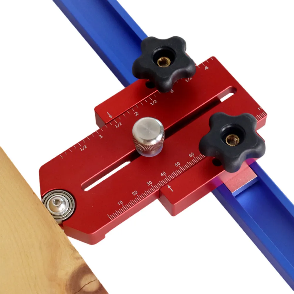 Thin Rip Tablesaw Jig on Miter T-Track Flip Roller Quick Cutting Woodworking Table Slide Positioning Fixing Tools