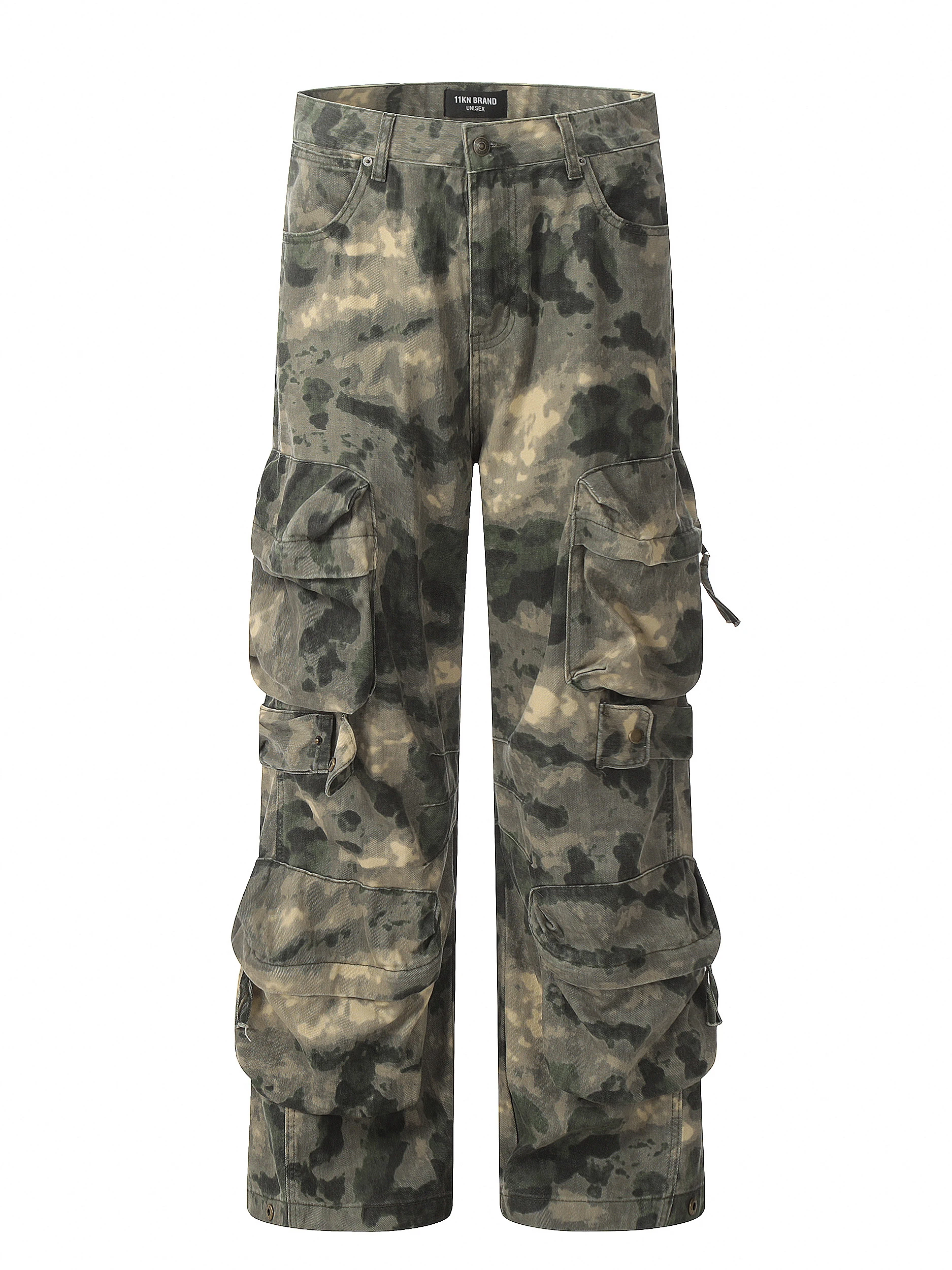 

American Retro Workwear Pants Women's Loose Wide Leg Trousers Multi-ket Design Casual Cotton Cargo Pants Trendy