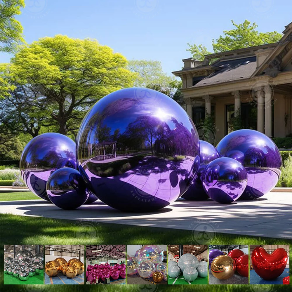 

Top Products Christmas Outdoor Reflective Inflatable Mirror Sphere Balloons Disco Mirror Ball For Event Decoration
