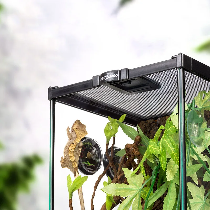 Reptile Tortoise Horned Frog Lizard Snake Thermometer Terrarium Temperature Humidity Gauge Monitor Dial Hygrometer