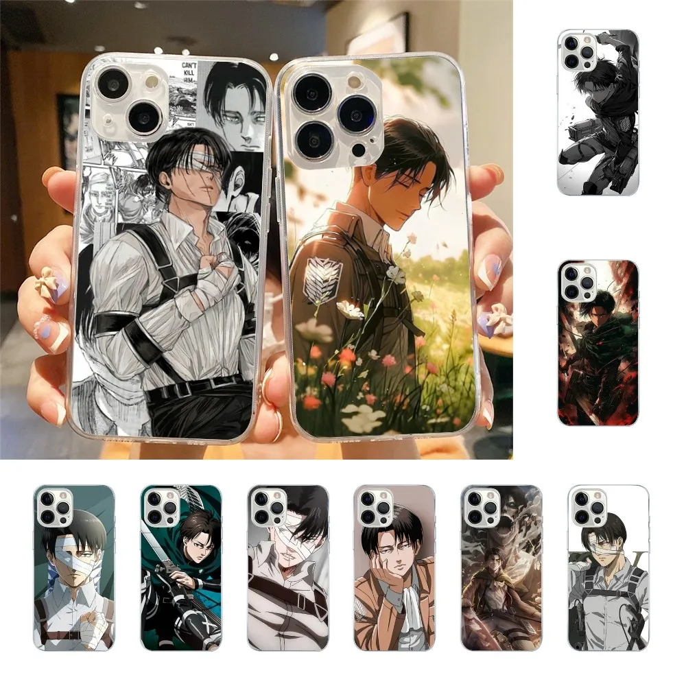 attack on titan levi Phone Case For Iphone 15 11 13 14 Pro Max 7 8 Plus X Xr Xs Max Se2020 12mini Transparent Cover