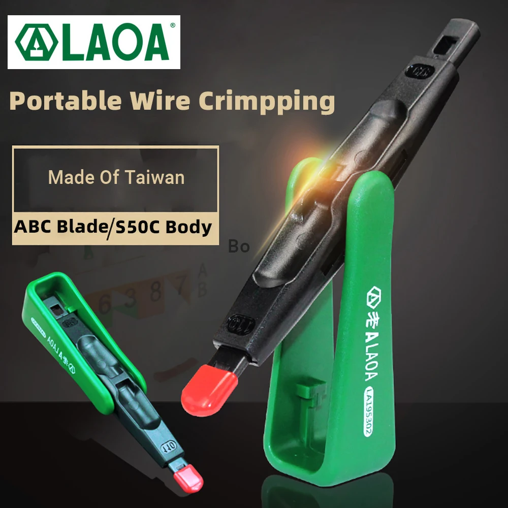 LAOA Multifunction Portable Wire Crimping 110/88 Terminal Crimping Tool Manual Tool Non-impact Punch Down Pliers for Crimping