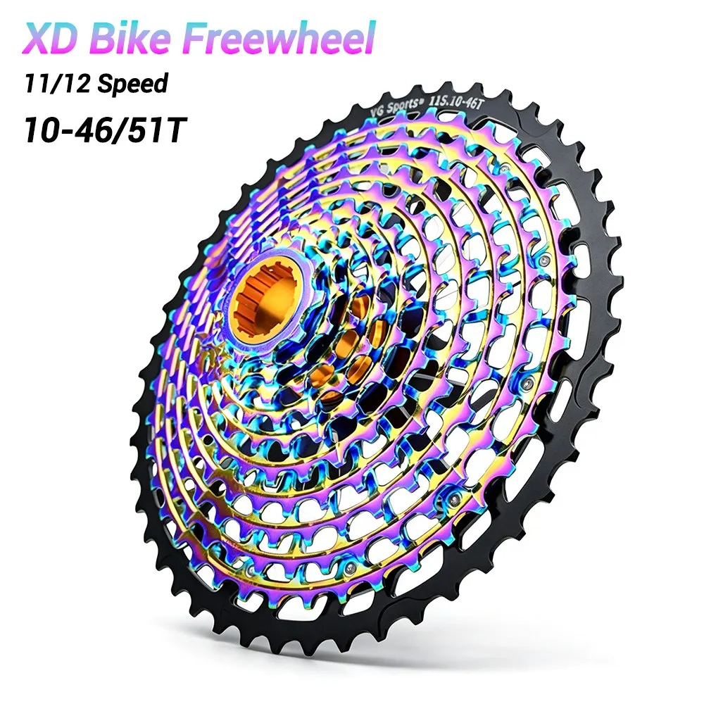 Colorful MTB Bicycle XD Cassette 11/12 Speed Aluminum Alloy Mountain Bike Freewheel 10-46/51T Sprocket For SRAM