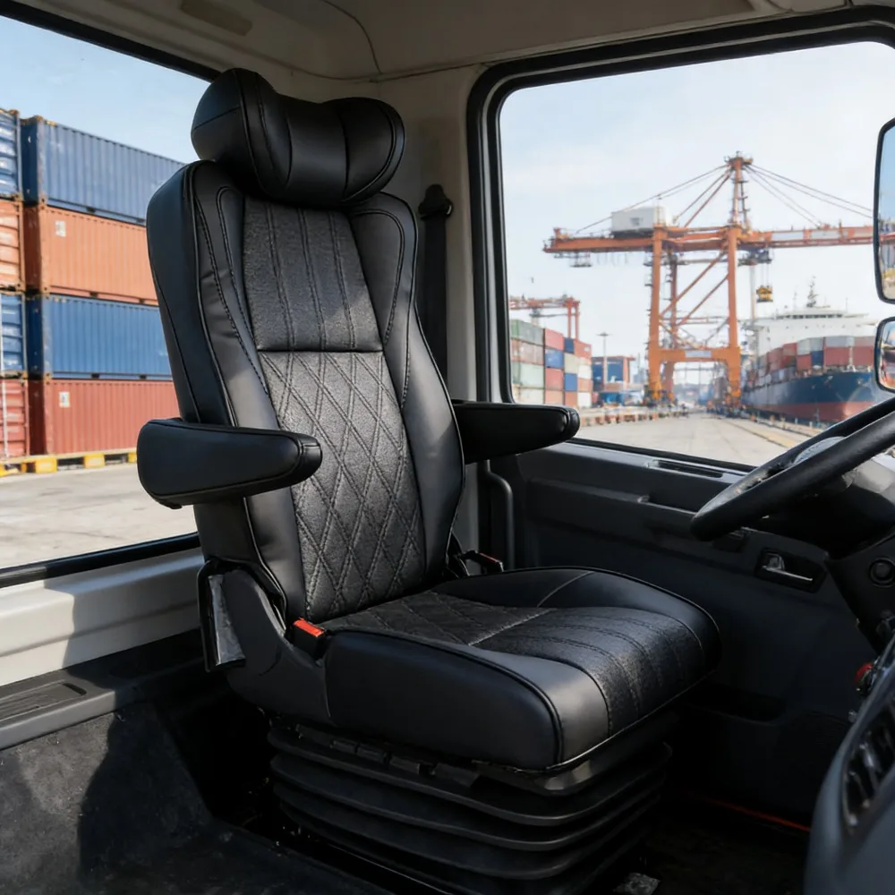 Factory High Quality Comfortable Air Suspension Truck Driver Seat Multifunction VW Camper Bed Seat