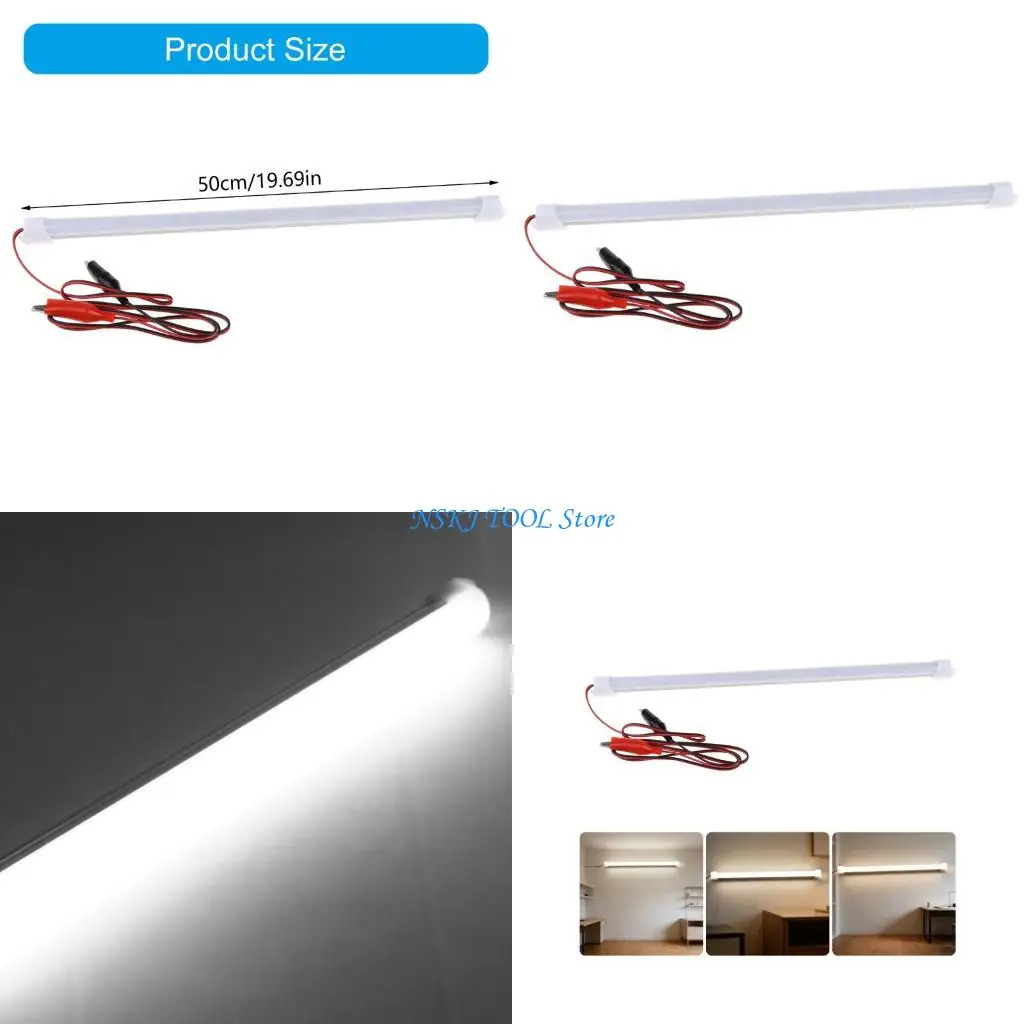 L8RC 36LED Tube Strips Lamp With Clip Wire Truck Campers Ship Reading Lamp