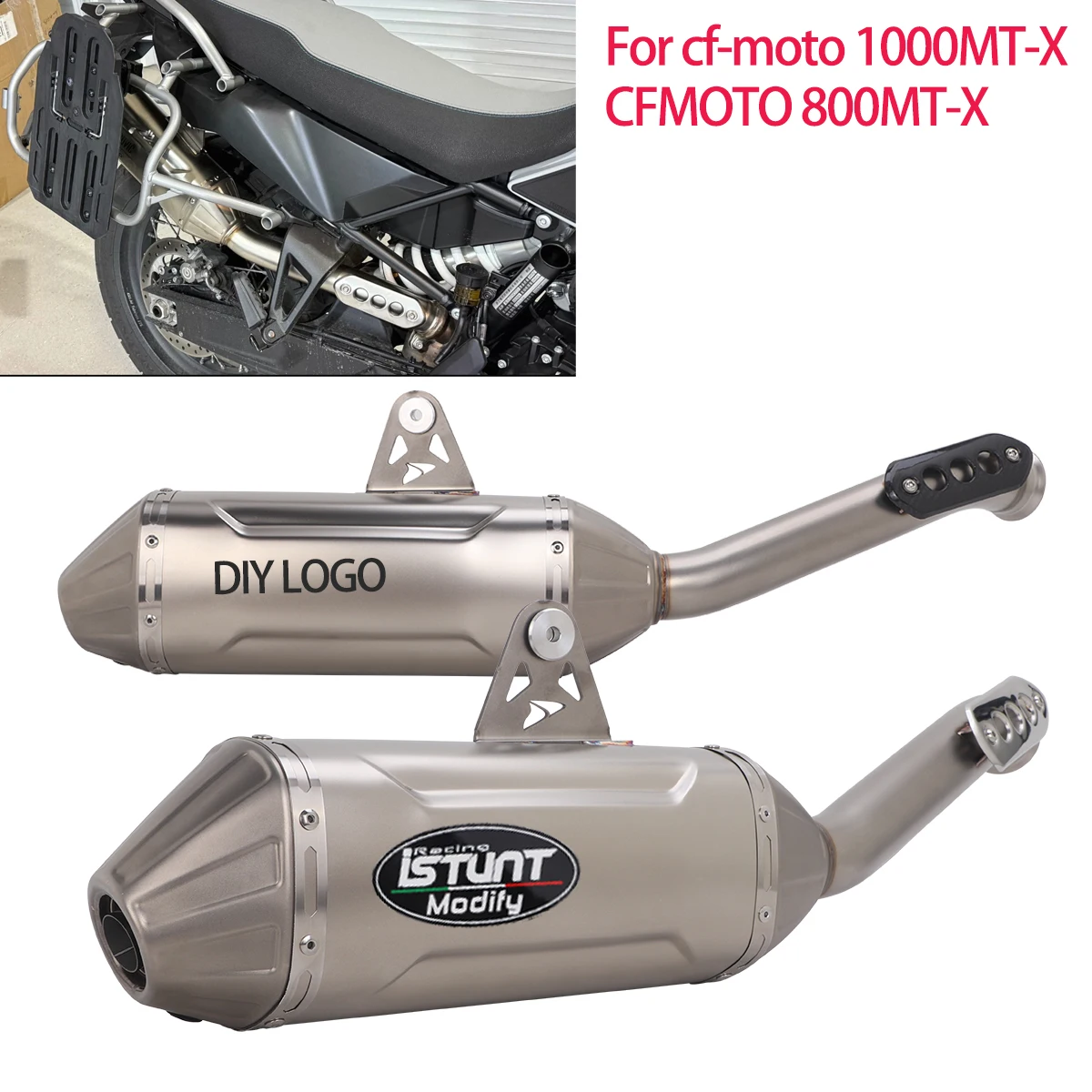Escape Exhaust Mid-Pipe Slip-on For CFMOTO 1000MT-X 800MT‑X Modified Exhaust Pipe 800MTX Exhaust 1000MTX Exhaust