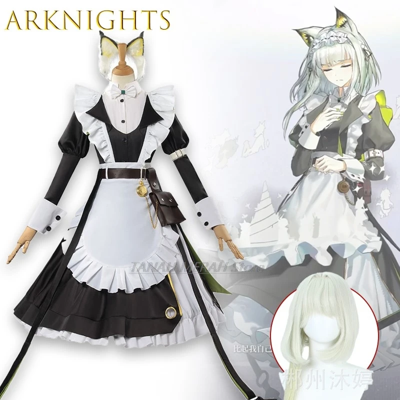 

TANAH MERAH Arknights Kaleshi Time Lost Cosplay Costume Character Dress Anime Game Outfit Role Playing Comic Maid costume