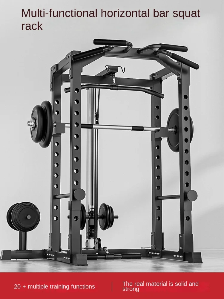 Exercise Fitness Equipment Squat Bench Gym Use Horizontal Push-Up Device Single Parallel Bars Barbell Rack