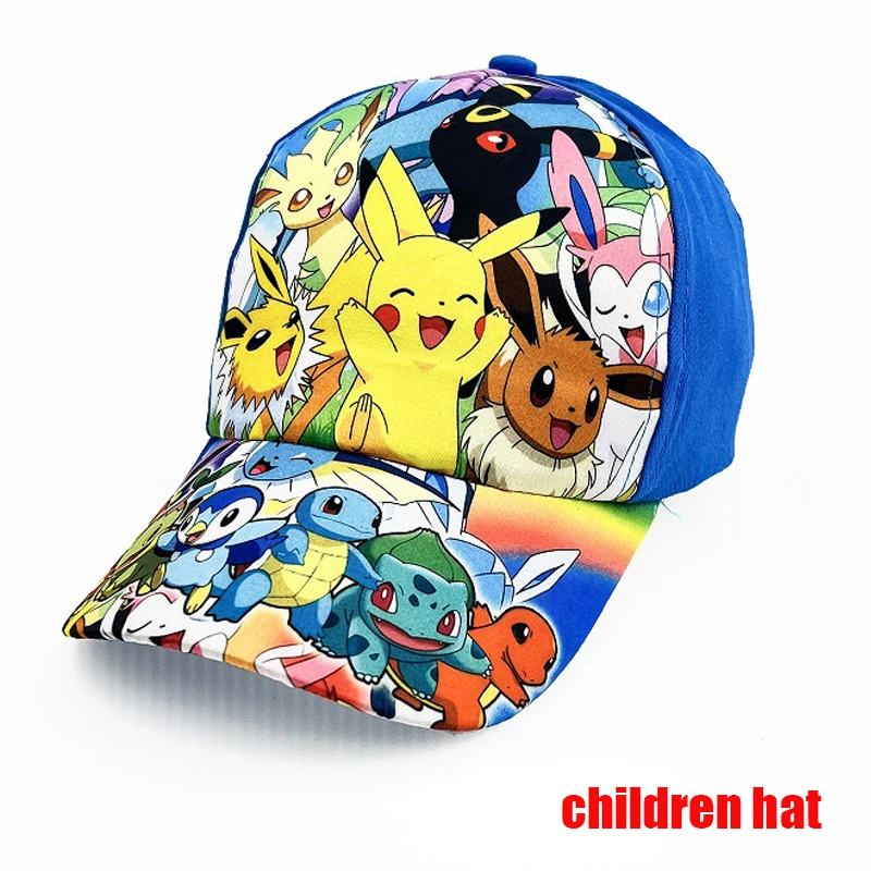 Anime Figuur Pokemon Baseball Cap Pikachu Hoed Verstelbare Pokemon Cosplay Hip Hop Cartoon Volwassen Hoeden Jongen Meisje Kinderen Verjaardagscadeautjes