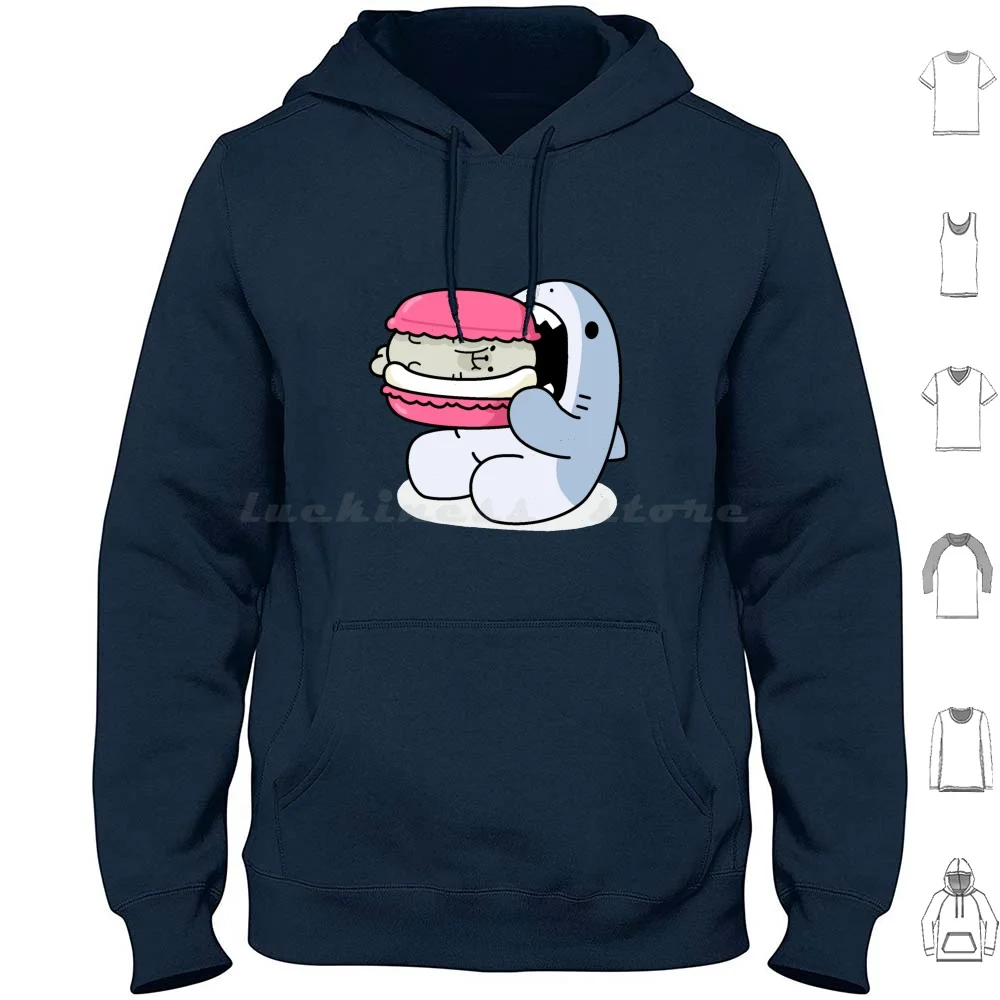 Samezu macarrón sudaderas con capucha de manga larga tiburón océano pez mar lindo tiburones ballena tiburón azul animales animales agua playa divertido