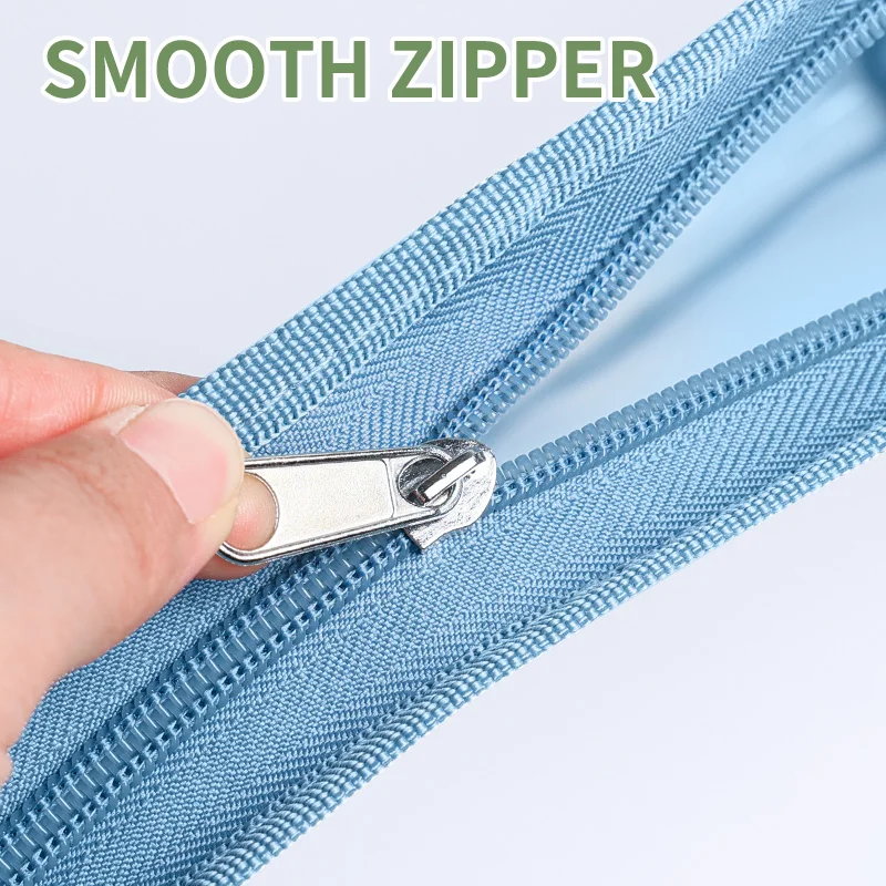 HUAJIE PVC Transparent File Bag, L-Shaped Zipper Document Organizer, Subject Classification Exam Paper Storage Tote for Students