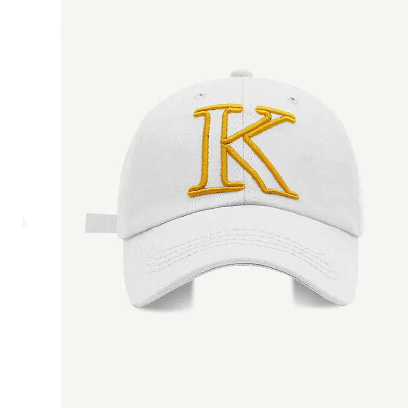 Cotton Letter K Embroidery Casquette Baseball Cap Adjustable Snapback Hats for Men and Women 163