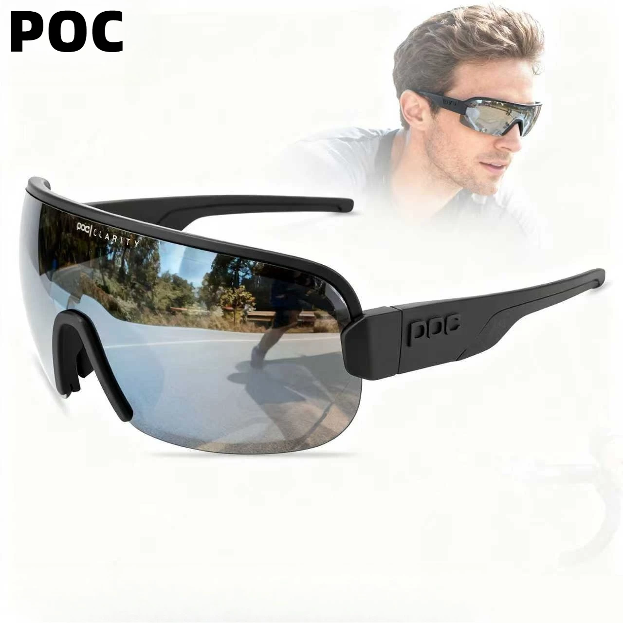 

POC AIM Bicycle riding sports glasses.Fully coated running and hiking sunglasses MTB Road Cycling Eyewear Glasses protection eye