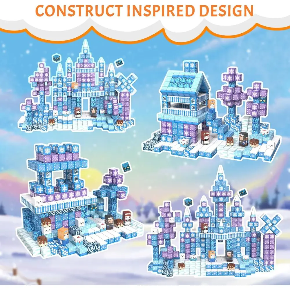 Magnetic Building Blocks Set - 300 Pieces for Kids, Montessori STEM Toys, Ideal Gift for Ages 3-12