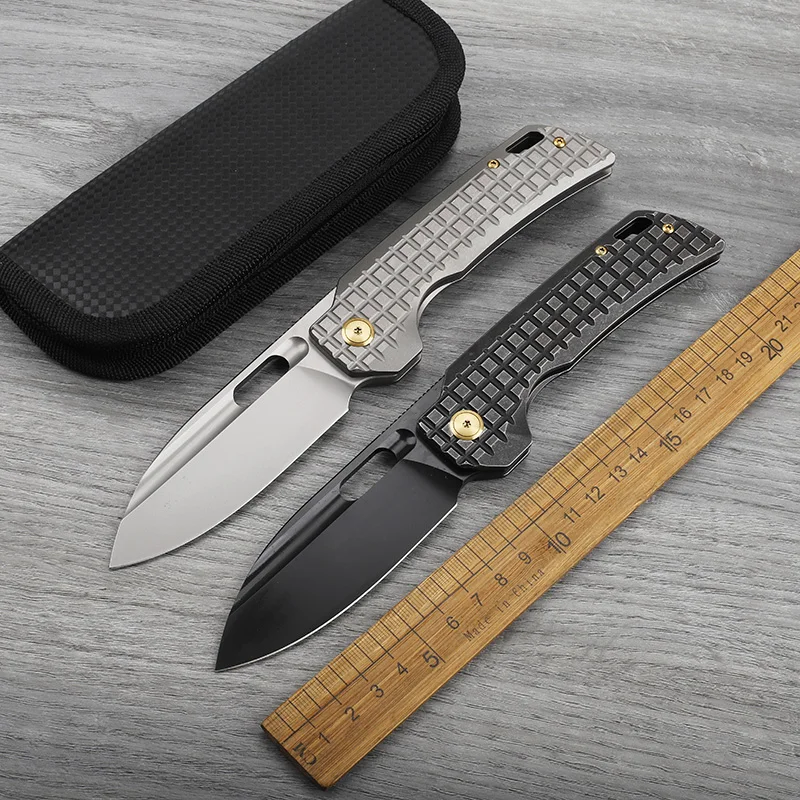

M390 Blade Titanium Alloy Handle Folding Knife High Hardness Outdoor Hunting Antibody Camping Survival Hand Tool Knife