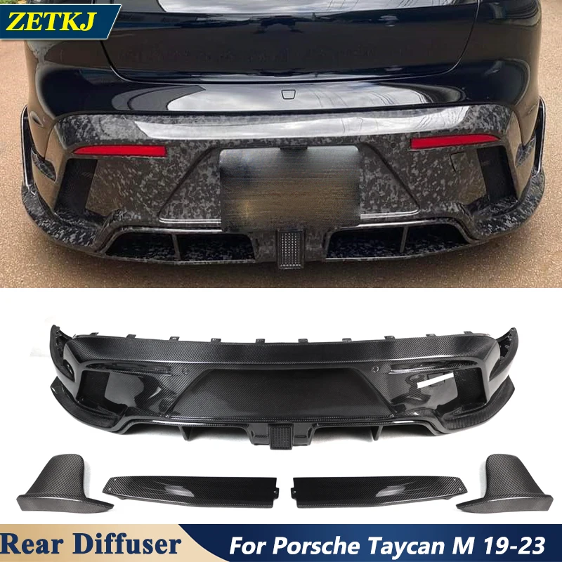 ZETKJ High Quality Carbon Fiber Durable Body Kit Rear Lip For Porsche Taycan M Model 2019-2023