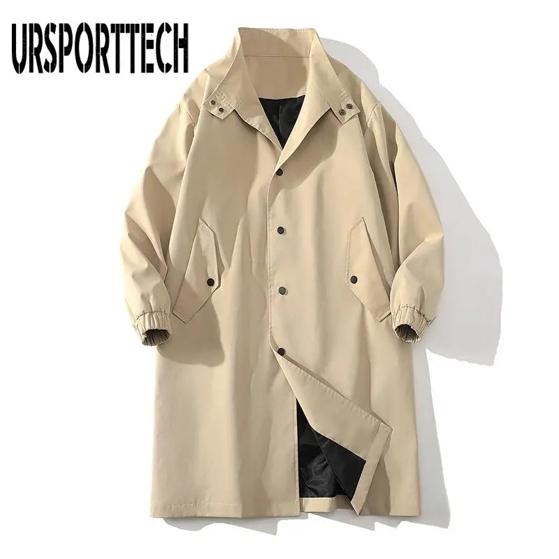

Fashion Trench Men Jacket Men Business Long Windbreaker Jackets Overcoat Male Casual Winter Trench Outwear Coat Jacket Oversize