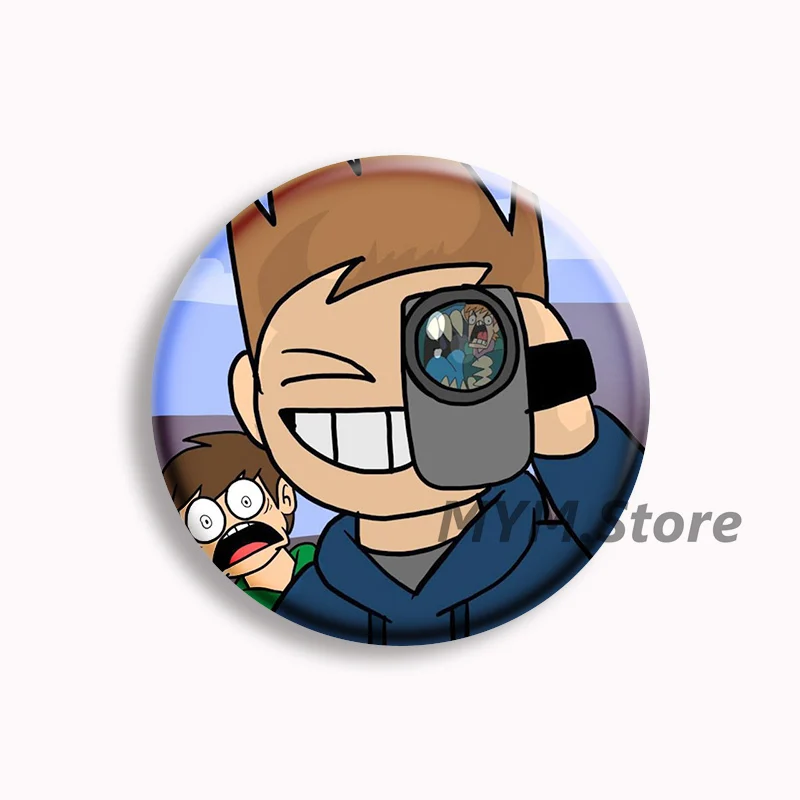 الإبداعية أنيمي Eddsworld لينة زر دبوس توم Edd Fanart دبابيس شارة حقيبة اكسسوارات الديكور المشجعين جمع الأصدقاء الهدايا