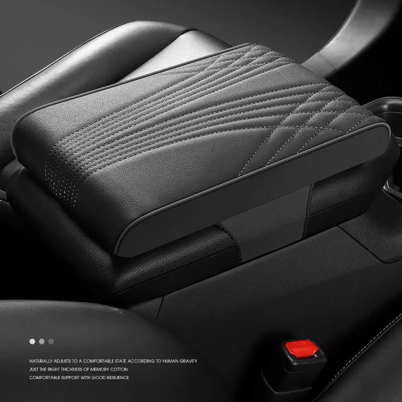 Car Arm Rest Cover Pad Automobile Soft Foam ArmRest Cushion Waterproof Armrest Booster Cushion Center Console Cushion Pad For