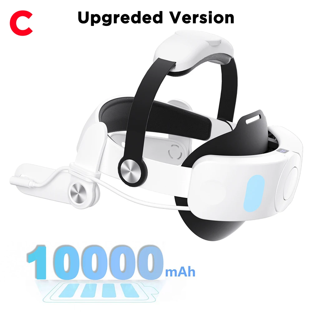 10000 mAh batterij Comfort hoofdband voor Meta Quest 3/3s Vervanging Elite Strap PD18W Opladen Verbeterde speeltijd, draagtas
