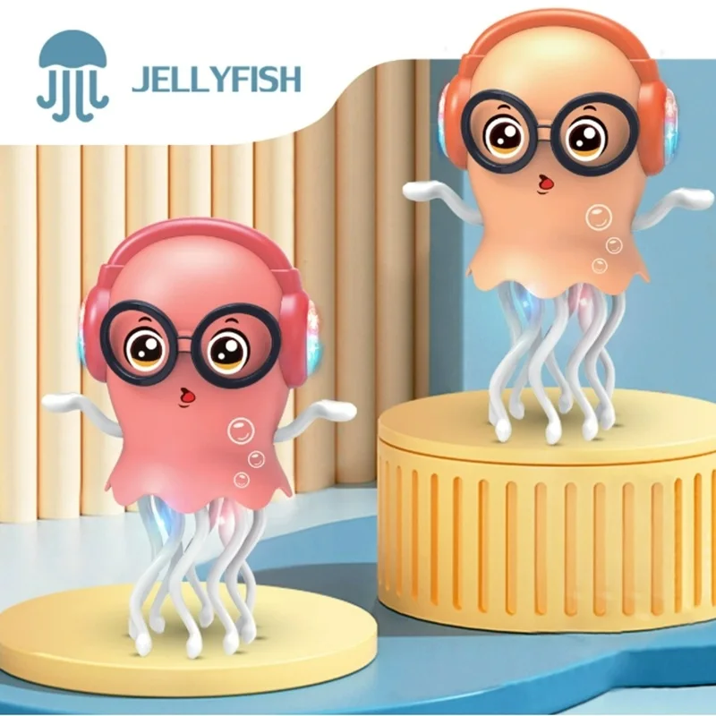 Auto Avoided Obstacle Dancing Octopus Educated Jellyfish Toy Cartoon Interactive Electronic Pet with Music Light Home Decor Gift