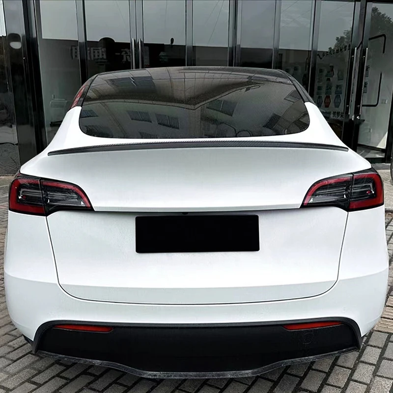 For Tesla Model 3 Model Y 2017-2023 P Style Tail Carbon Glossy Black ABS Rear Trunk Lid Car Spoiler Wings Car Styling Accessorie