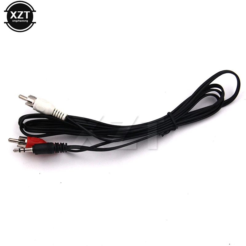 1.2M przewód Aux Audio 3.5mm wtyczka łącze typu Jack do 2 RCA męski kabel Adapter Stereo do telefonów Mp3 dźwięk telewizora głośniki