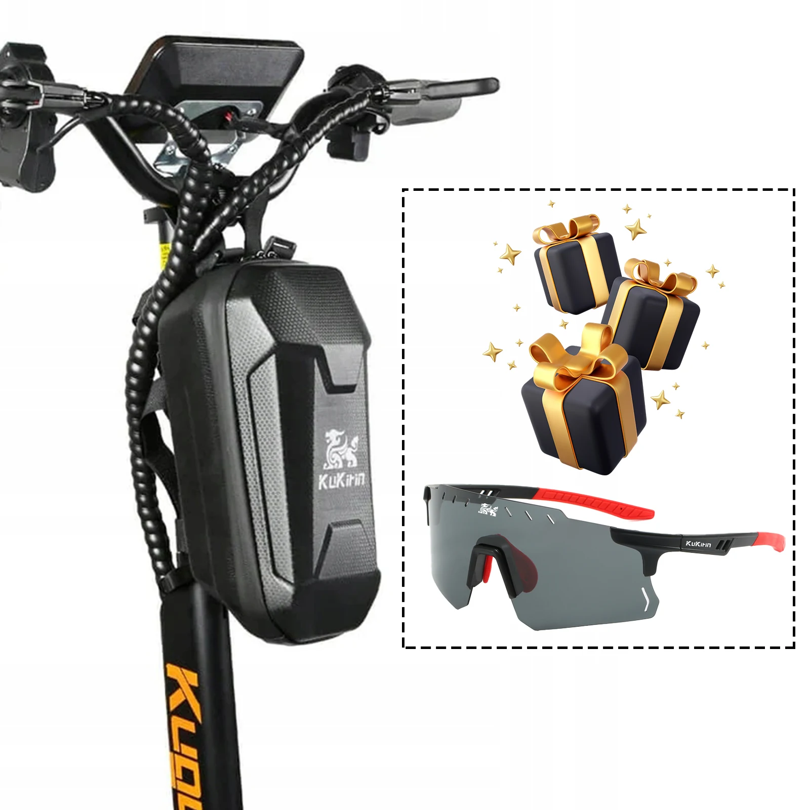 

Сумка для электрического скутера Kukirin, 2 л, высококачественная упаковка для хранения на руль, защитные очки, солнцезащитные очки с очками