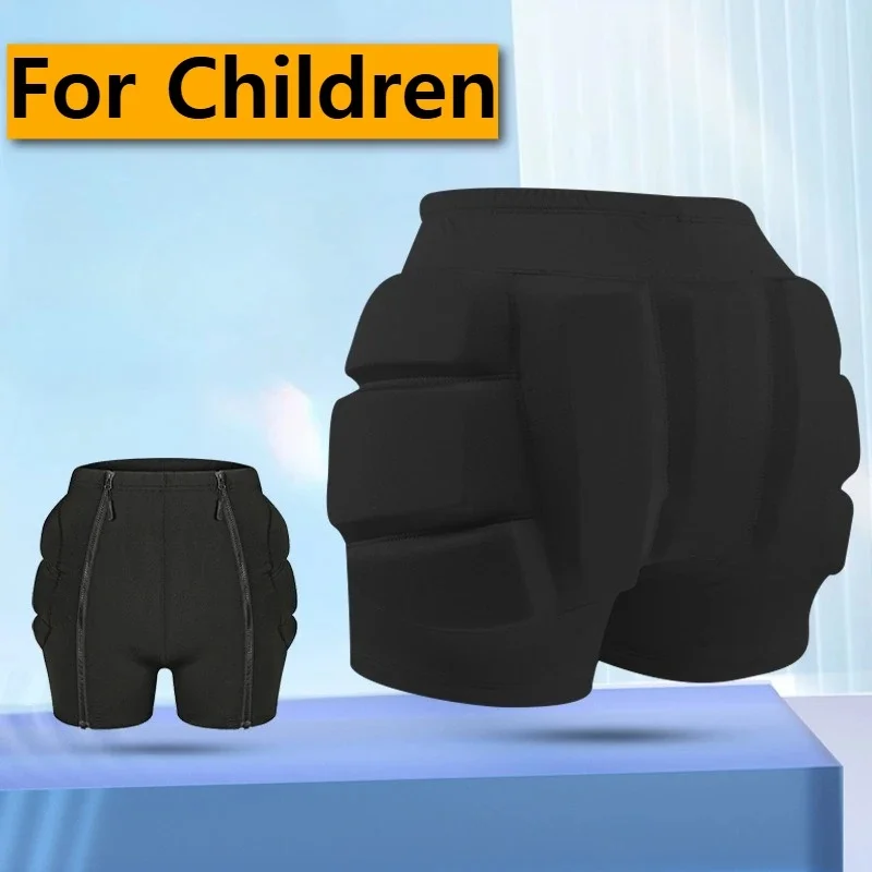 Kids Ski Protective Gear Padded Crash Shorts Snowboard Figure Skating Anti-Fall Hip Pads Shorts for Ice Skating Rollerblading
