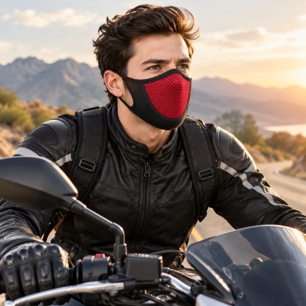 Reusable Mesh Hollow Breathable Face Mask Anti Pollen Windproof Sport Face Mask Anti-UV Earloops Dustproof Mask Riding