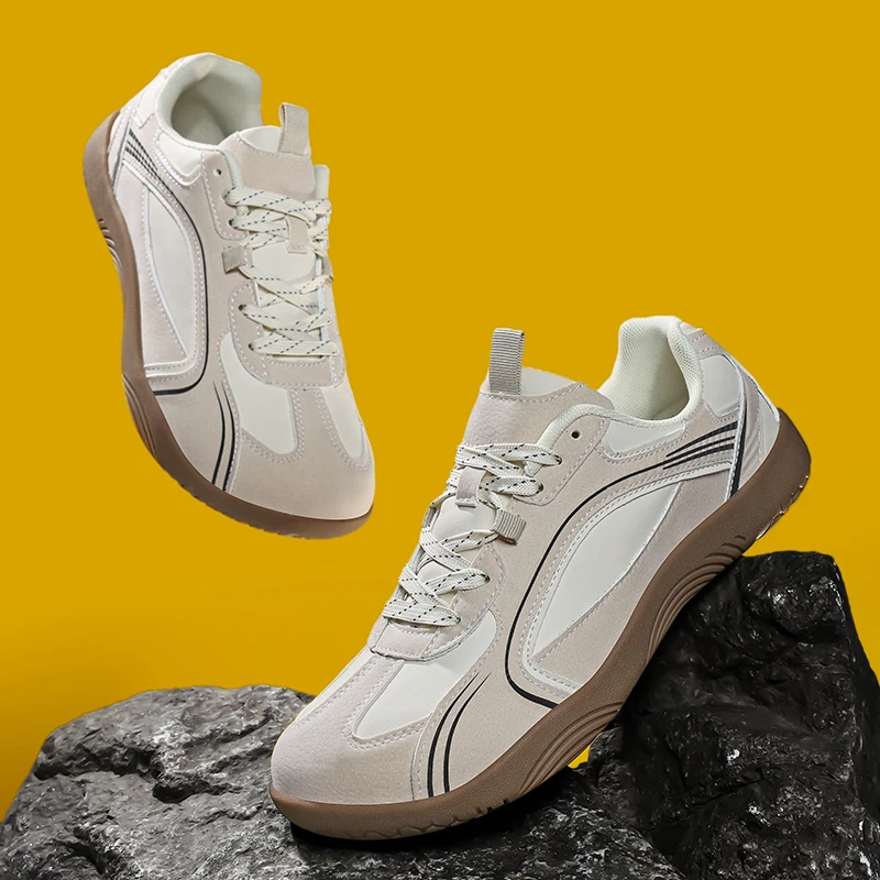 موضة جديدة الشقق للجنسين أحذية أوسع الرجال حافي القدمين أحذية واسعة الأصابع تنفس شبكة لينة صفر قطرة وحيد أوسع تو أحذية رياضية حجم كبير #1