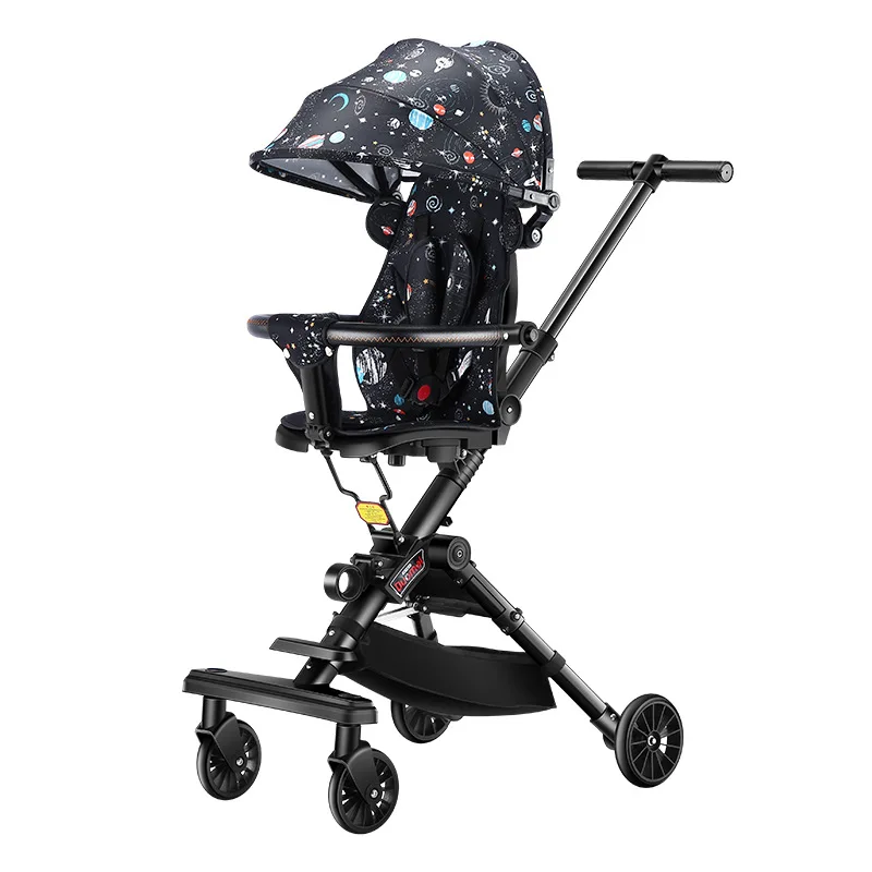 LazyChild Baby Walker Artifact Stroller Light Can Sit, Lie Down And Reversible Shock Absorber Baby Children Walk Baby Out