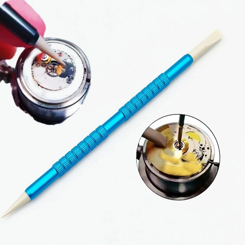 1Pcs Multifunction Peek Stick With Auxiliary Movement Core Clamp Watch Dial Cleaning Pen Watchmaker Watch Repair Tool