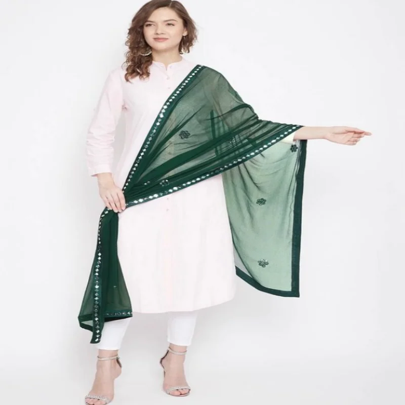 85X210CM Indian Saree Scarf For Women Adult Female Dance Stage Performance Elegant Accessories Multicolor Embroidered Scarf
