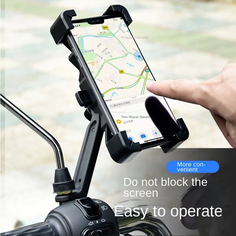 360° Rotatable Electric Bicycle Phone Holder for iPhone Xiaomi Riding MTB Bike Moto Motorcycle Stand Bracket Non-slip Cycling