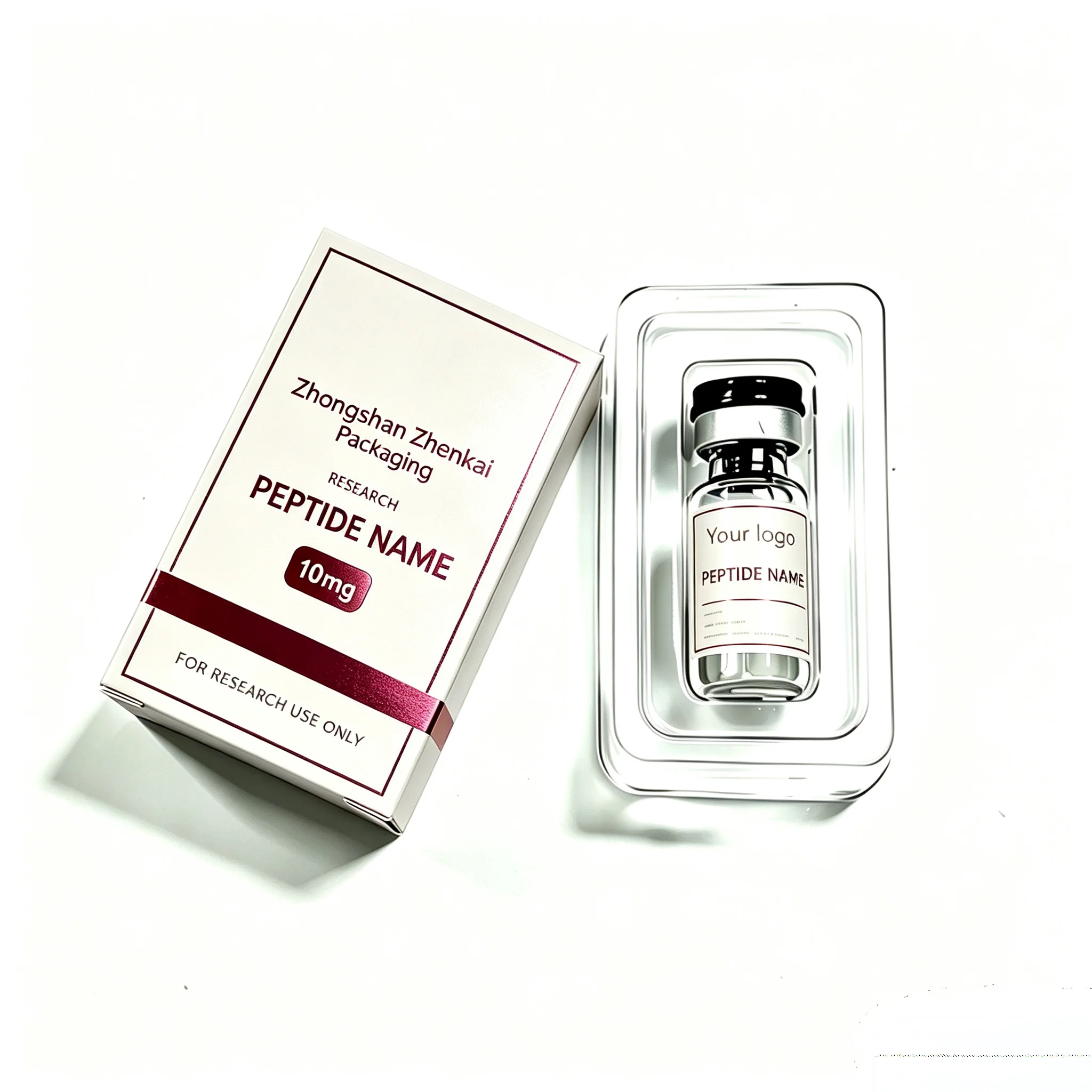 Premium Self Adhesive Vinyl Peptide Bottle Mark Custom HD Waterproof Sticker Box Compatible Nutrition Fitness Vial