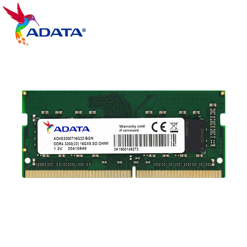 Imagem -03 - Adata Memoria Ram Ddr4 3200mhz 32gb 16gb 8gb So-dimm Ram Stick para Laptop Notebook